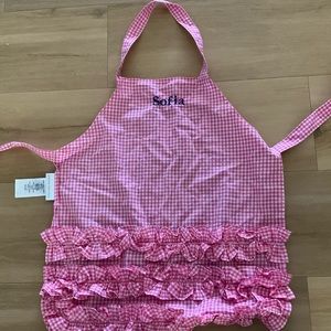 Pottery barn kids pink apron "Sofia" monogrammed